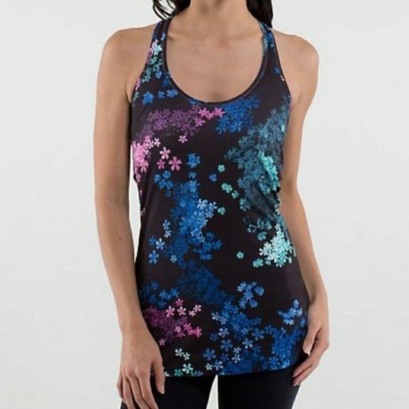 lululemon athletica Tops - Lululemon Cool Floral Print Racerback Tank Top